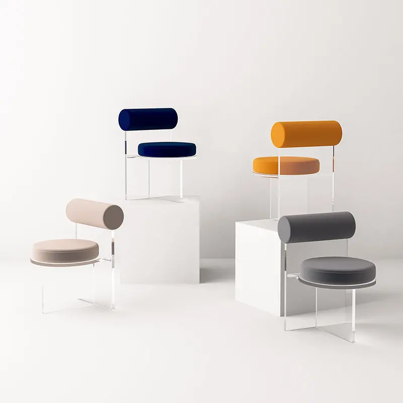 

Акриловый прозрачный стул, повседневный современный простой стул для гостиной, дома, спальни, туалетный стул