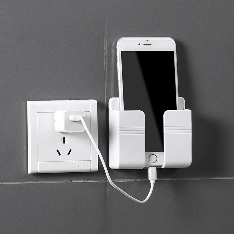 Self-Adhesive Cell Phone Remote Control Storage Shelf Kitchen Storage Supplies Shelves Wall Mounted Shelf Kitchen Accessories