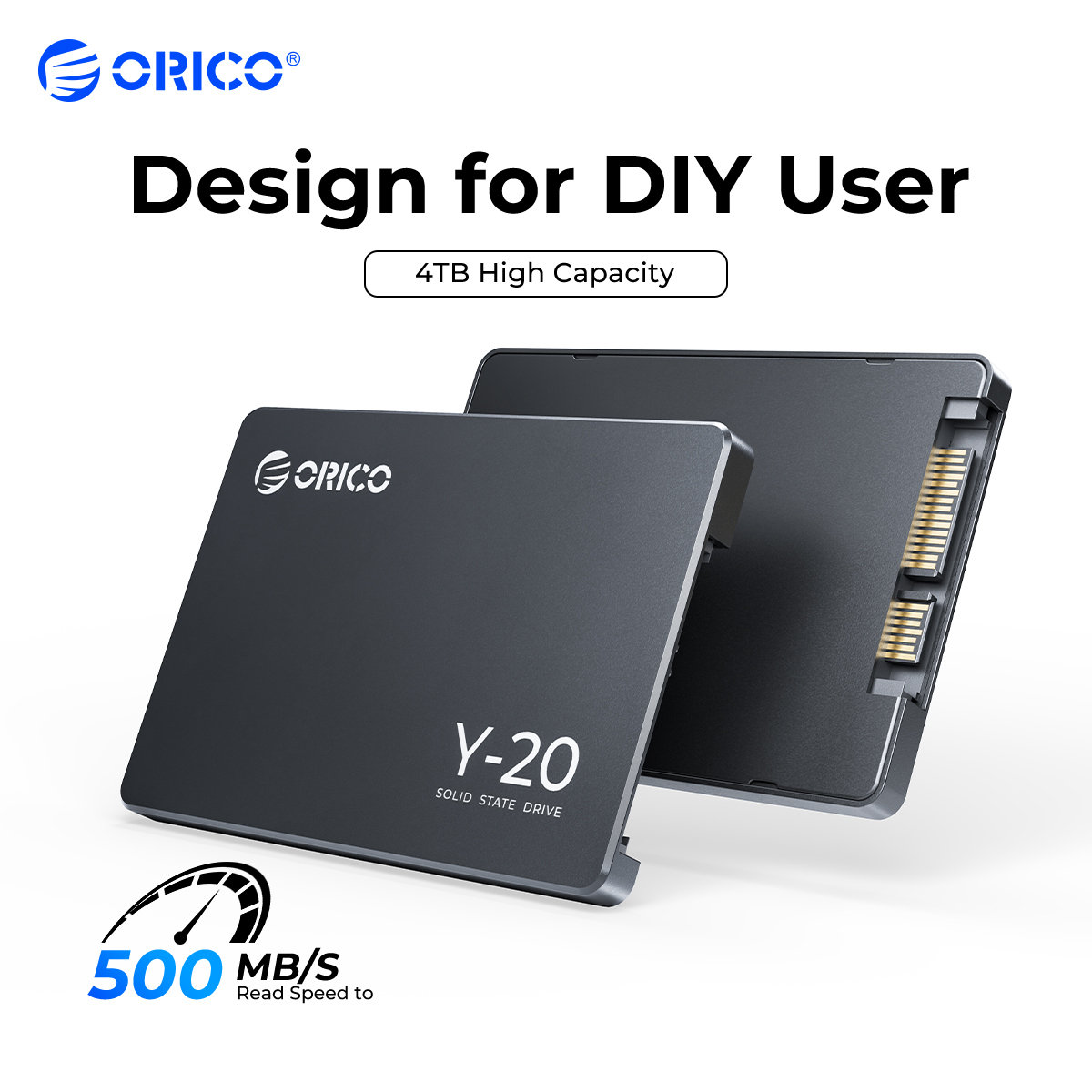  ORICO 2.5'' SATA SSD 1TB 2TB 4TB High Capacity 2.5 Inch SATA3.0 Internal Solid State Hard Drive Design for DIY User 