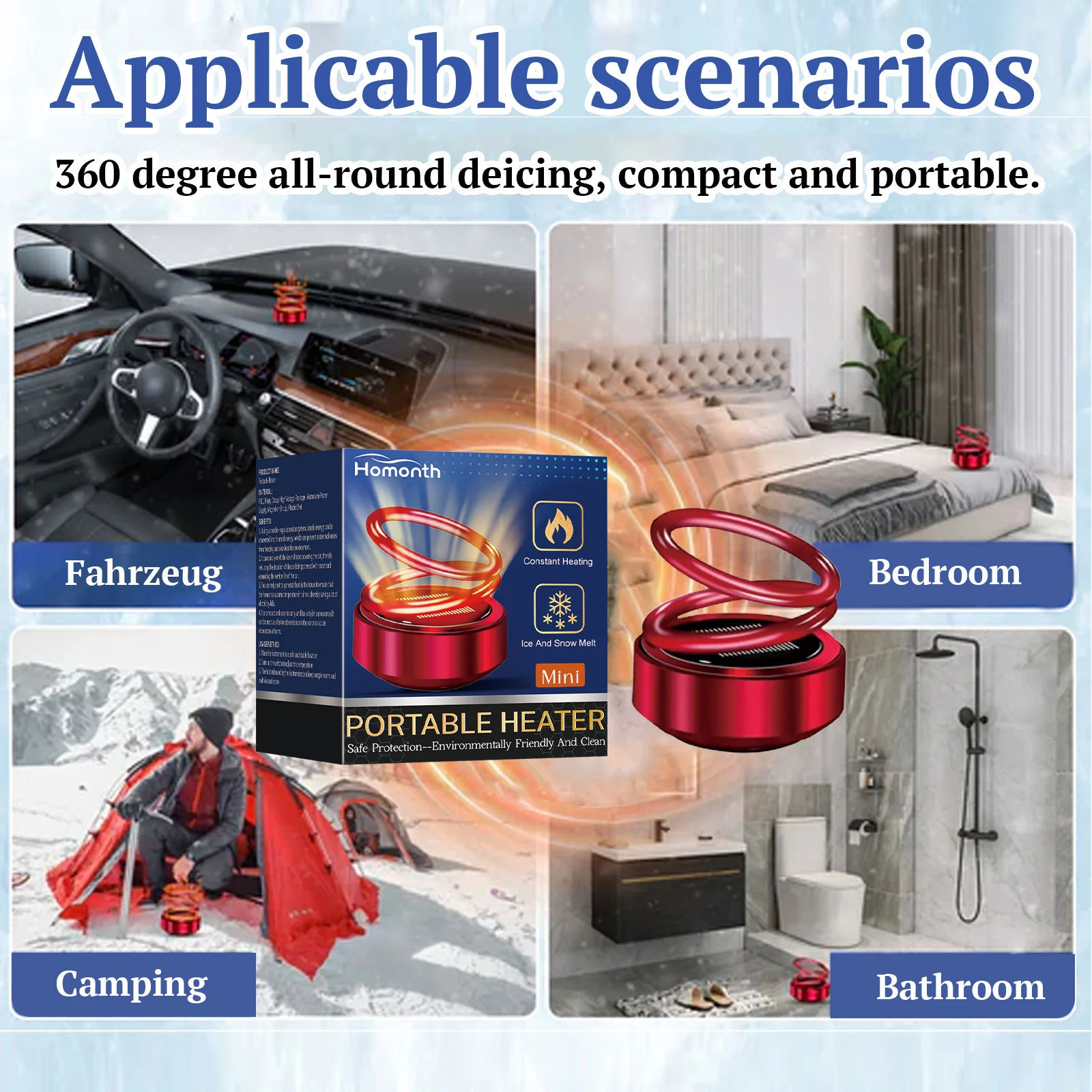 Winter Car Antifreeze Instrument Electromagnetic Microwave Windshield Snow Removal Device Solar Car Window Glass Deicing Device