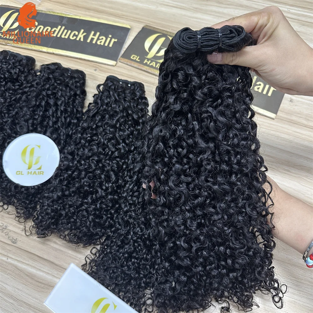 3B3C Burmese Pixie Curly Hair Bundles Virgin Human Hair Burmese Vietnamese Raw Human Hair Extensions Wholesale For Full Head 18A 5