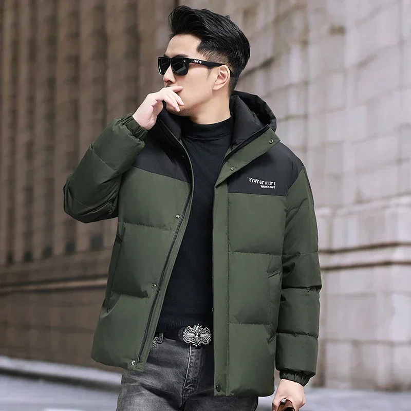 thumbnail image 1 of Chaqueta corta de plumón Chaquetas con capucha Relleno de plumón de pato Ropa de diseñador Chaquetas de hombre Ropa de hombre Abrigo de invierno cálido para hombre, 1 of 5