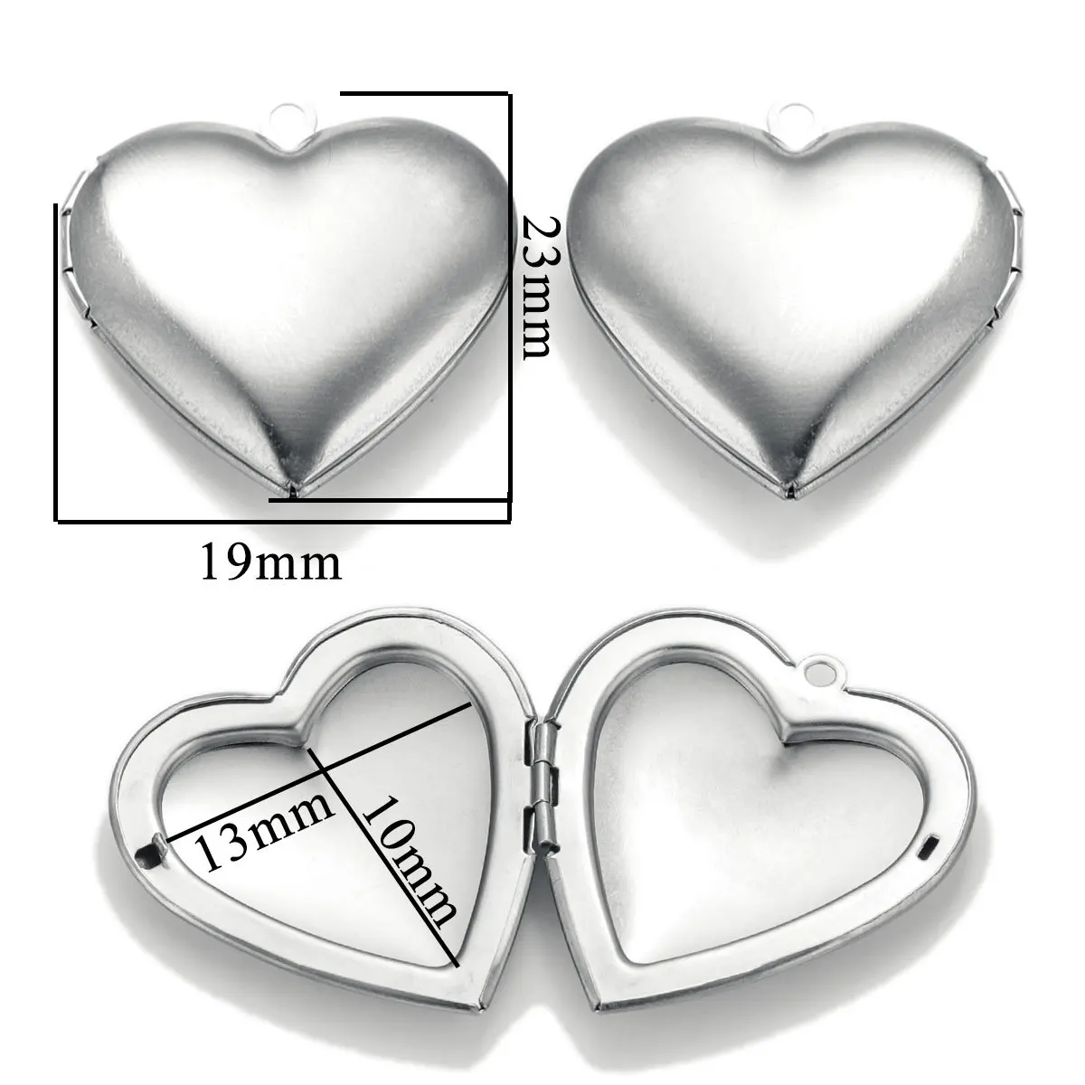Stainless Steel Love Box Pendant Retro Relief Pattern Pendant DIY Creative Necklace Jewelry Accessory 13