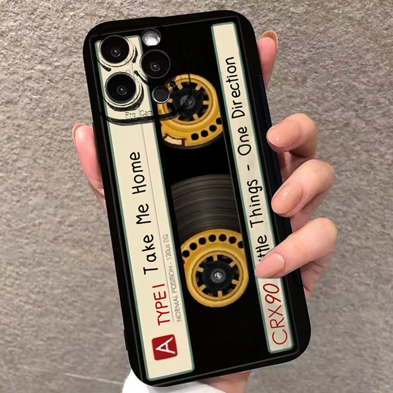 Retro Cassette Tape Design Soft Silicone Phone Case