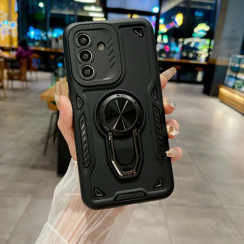 Luxurious Armored 360° Rotating Metal Ring Protective Case