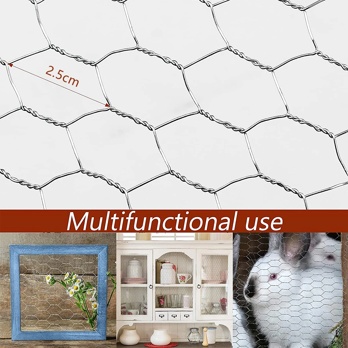 Metal Wire Netting Chicken Rabbit Poultry Fence Netting Crop Protection Net Hexagonal Galvanized Mesh Farm Garden Accessories