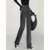 LOUIS YAO 2025 Spring Autumn Vintage Casual Straight leg Women's Pants Fashionable High Waist Style Pants Women's Jeans 6