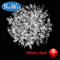 5mm White-Red 100pcs