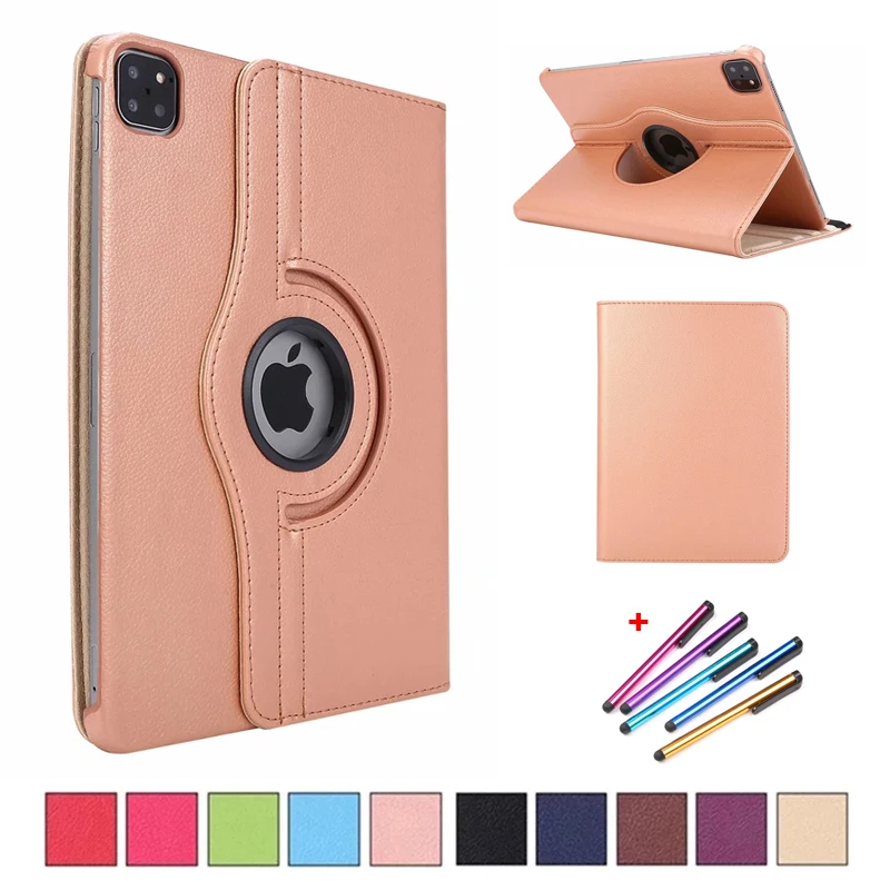 Capa Protetora para Ipad Pro Capa para Tablet 360 Giratória Suporte de Couro Flip 12 12.9 2023 2023 2023 2023 2023