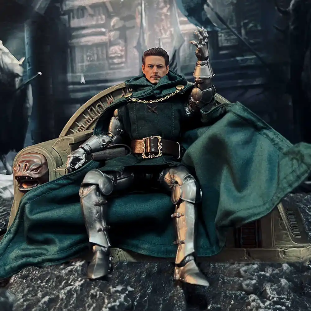 Handmade 1/12 Scale Male Soldier Doctor Doom Cloak Tank Top