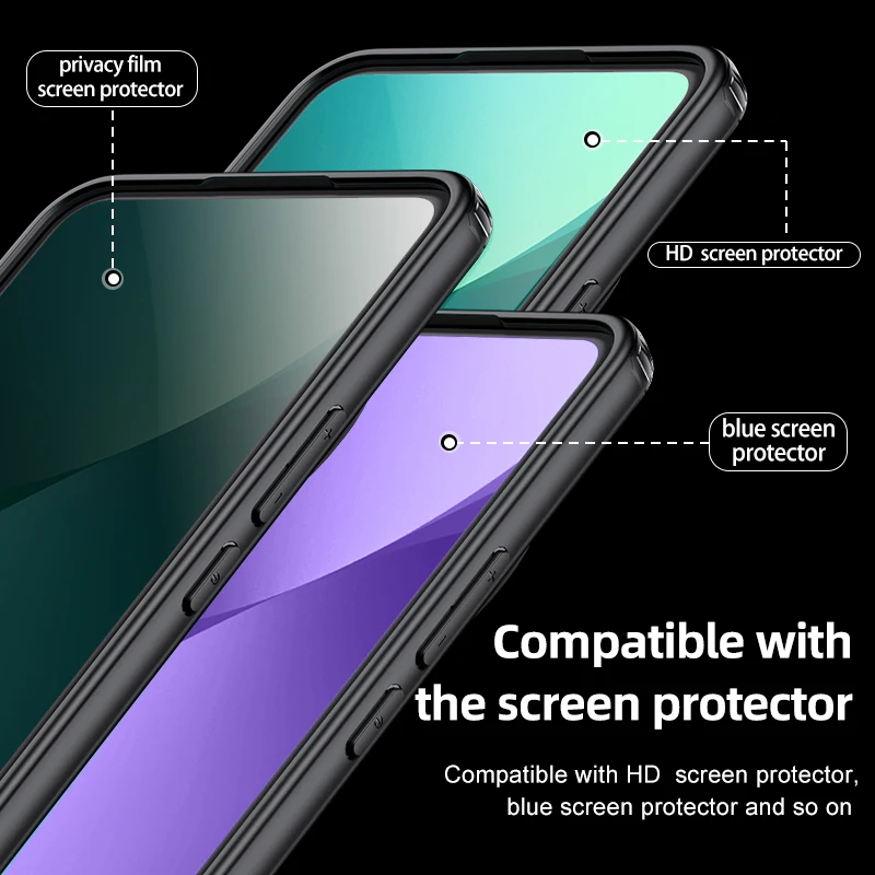 Matte & Clear Magnetic Wireless Charging Armor Case - Military Shockproof Back Cover