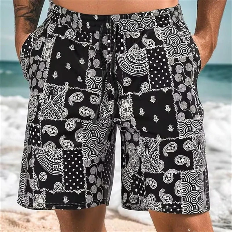 Men Beach Shorts African Tribe Pattern Summer