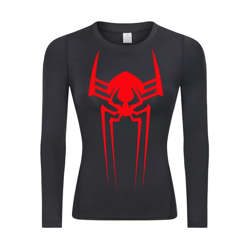 2099 Women's Compression Shirt Long -sleeved Fitness Tight -Fitting Second Layer Skin Fast Dry Sportswear Gym Workout Clothing