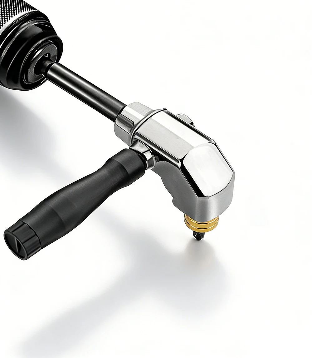 90 Degree Right Angle Drill Attachment Right Angle Screwdriver Bit Holder for 1/