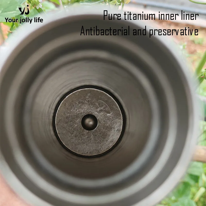 400ml Conical Pure Titanium Thermos Cup With Filter And Magnetic Cap,Double-layer Vacuum Flasks,Gift,Outdoor Health Water Bottle view 5