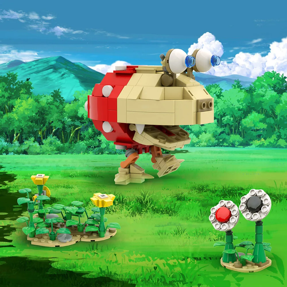 

Комплект строительных блоков аниме Pikmin Red Spotty Bulborb, Olimar S.S. Игрушечный Дельфин в подарок