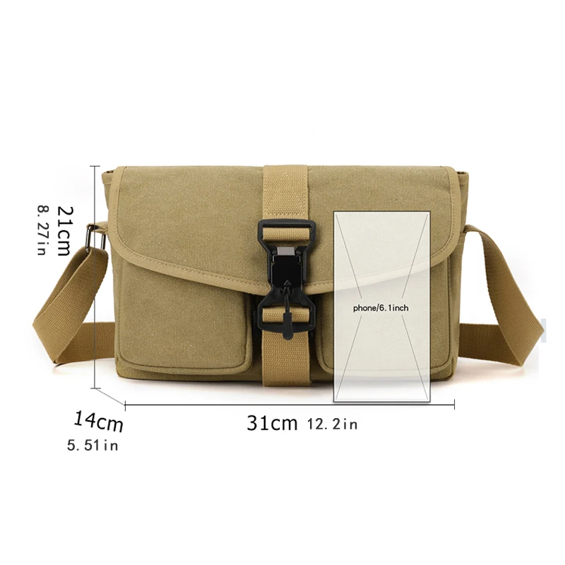 Men's Messenger Bag - adjustable strap - shoulder bag, daily carrying bag - smooth texture, travel bag