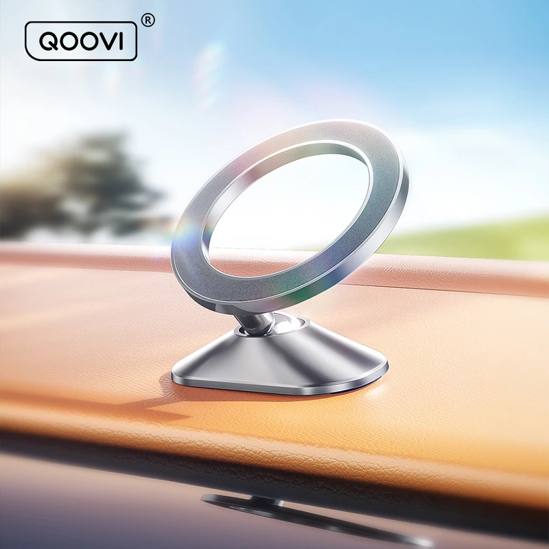 QOOVI Magnetic Car Phone Holder Dashboard Mini Stand MagSafe Compatible iPhone Samsung