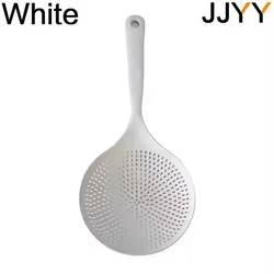 Large High-Temperature Non-Stick Kitchen Colander and Noodle Spoon Set (Style A White)