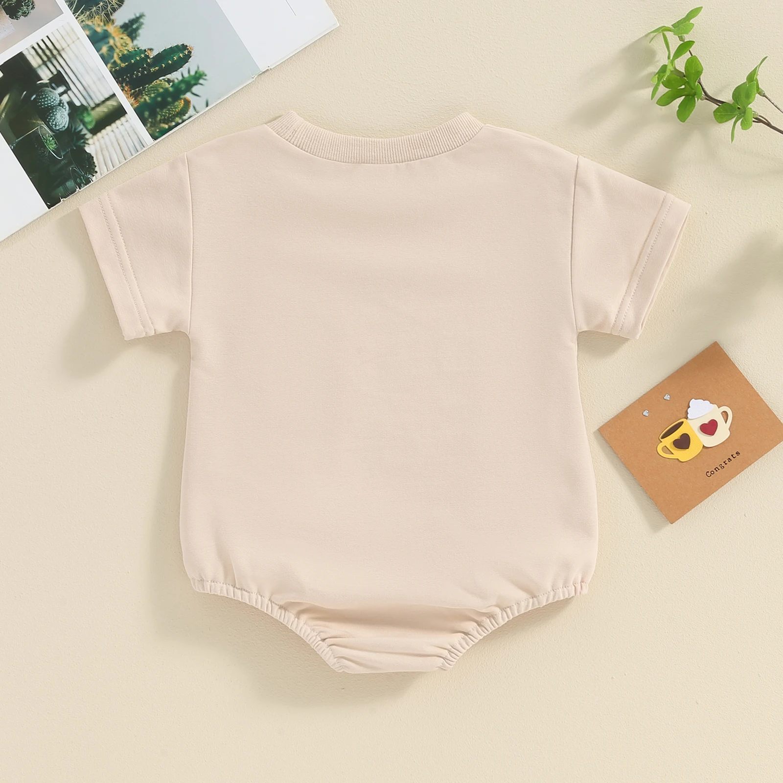 Citgeett Summer Infant Baby Girls Boys Bodysuit Short Sleeve Letter Print Jumpsuit Outfits Clothes