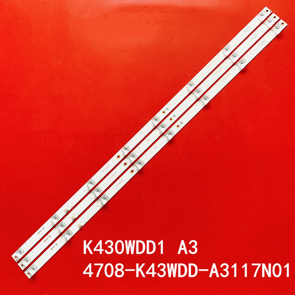 

LED Backlight for 43M1 43D7000 43DS8800 43LFA69K 43LUA69K 43PFS5034/60 43PFF5664/T3 TX-43GR300 K430WDD1 A3 4708-K43WDD-A3117N01