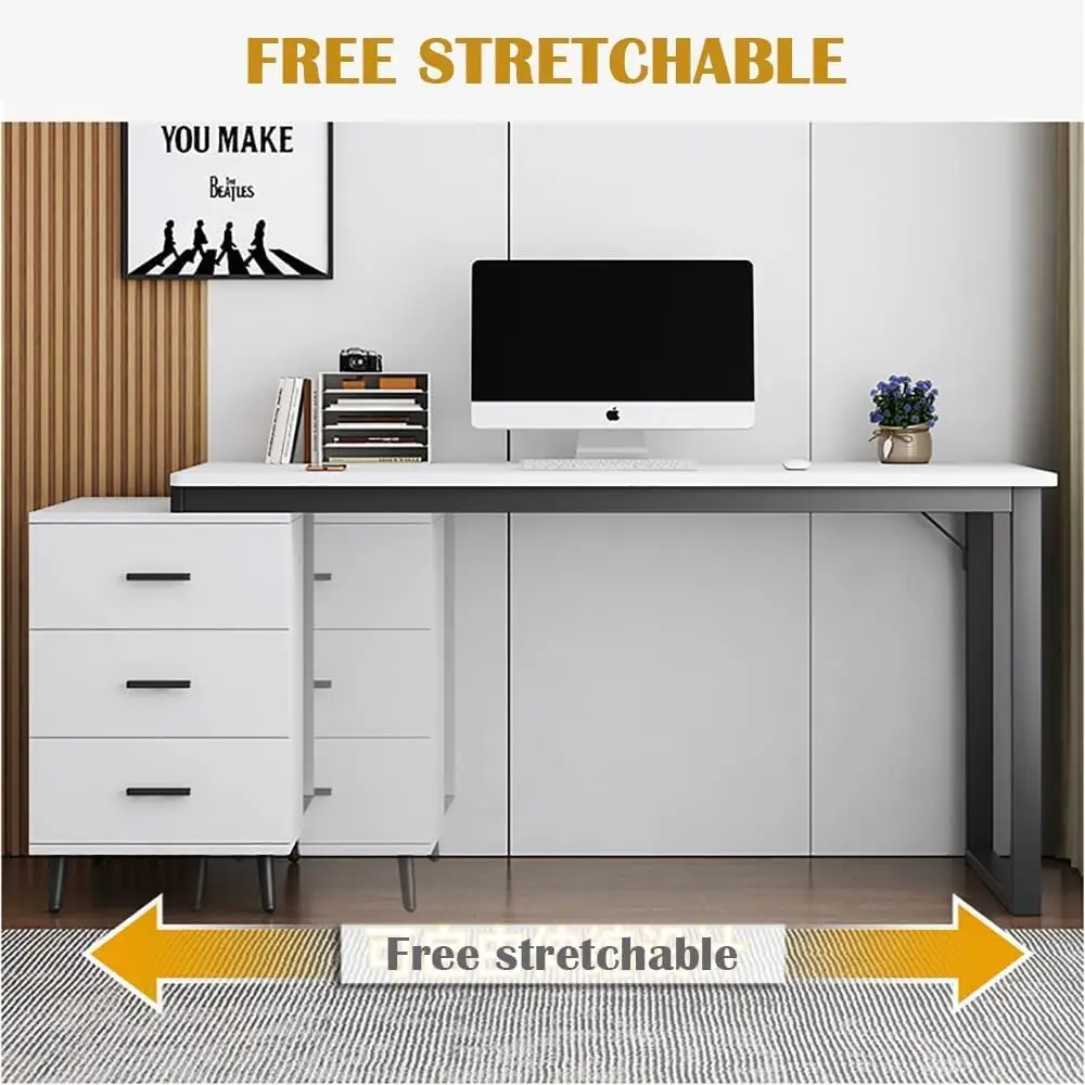 مكتب تنفيذي مع خزانة تخزين 120x60 سم