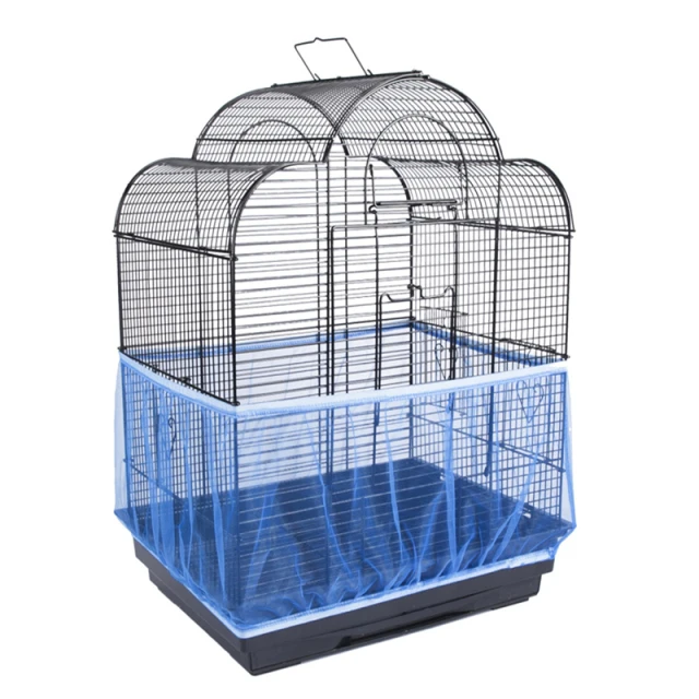 Nylon Mesh Bird Cage Cover Net Soft Easy Cleaning Seed Catcher Guard