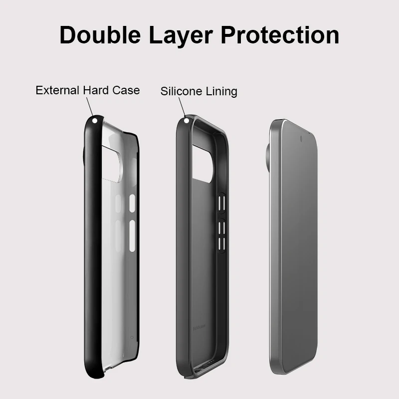 Enhanced Matte Shockproof Phone Case with Double-layer Anti-knock Protection