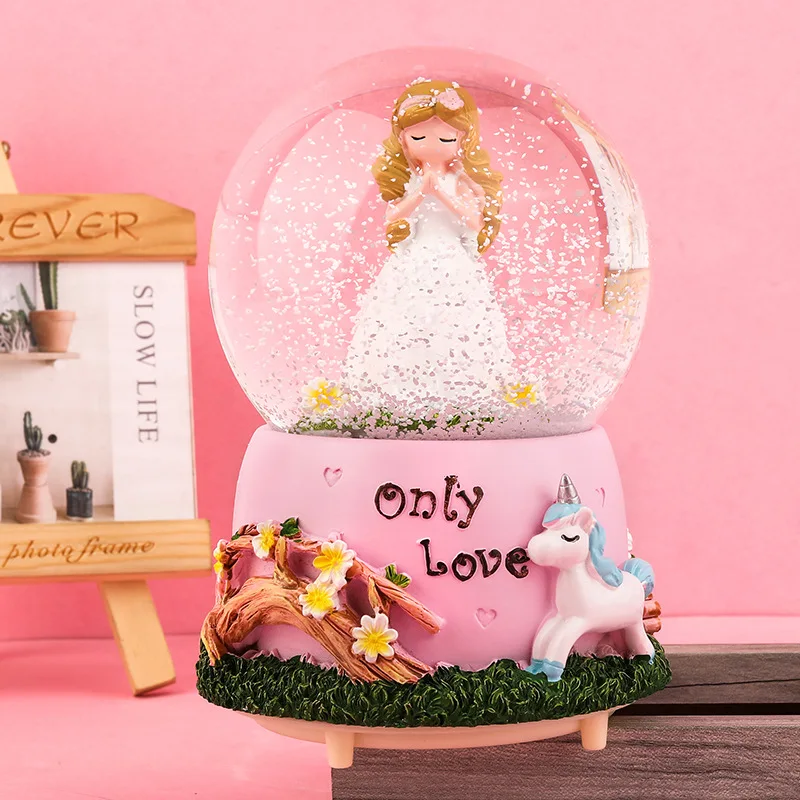 Cute Girl Birthday Gift Resin and Glass Snow Globe - China Snow Globe and  Resin Snow Globe price