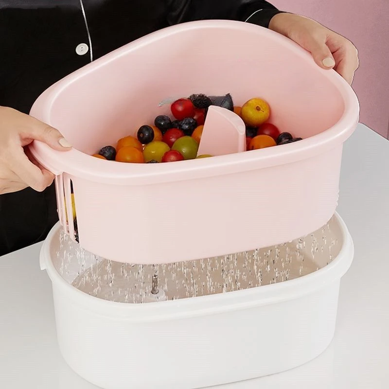 Washing Fruit Basin Artifact, Hand Wash, Fruit and Vegetable, Remove Agricultural ResiFees, Stains, Washing Vegetable Drain Bask