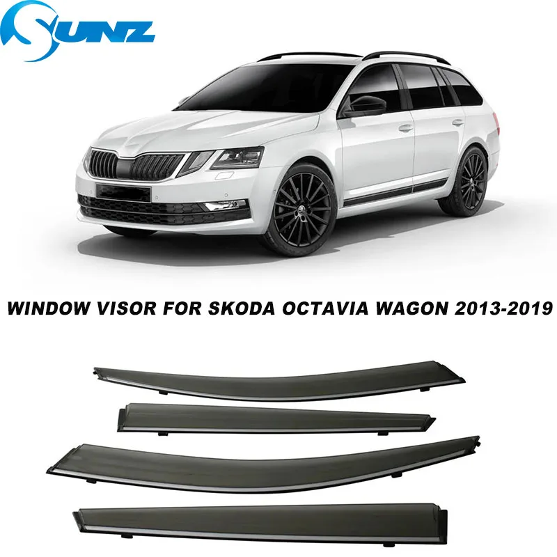 ClimAir Wind Deflector Black Compatible With Skoda Octavia 5E