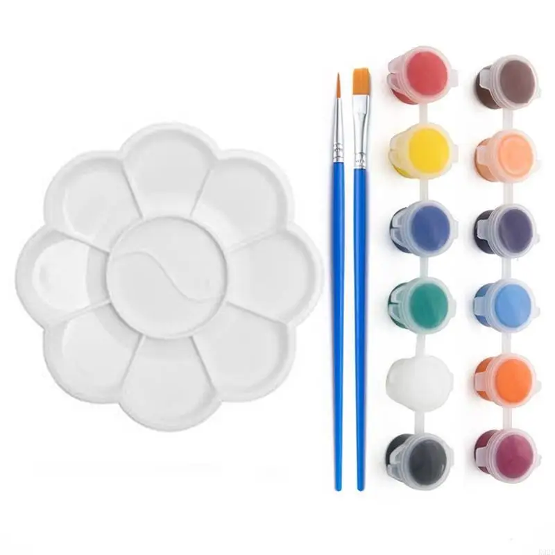 K92F Art Canvas Painting Set with Acrylics Paint Paint Brush Palettes for Kid Drawing