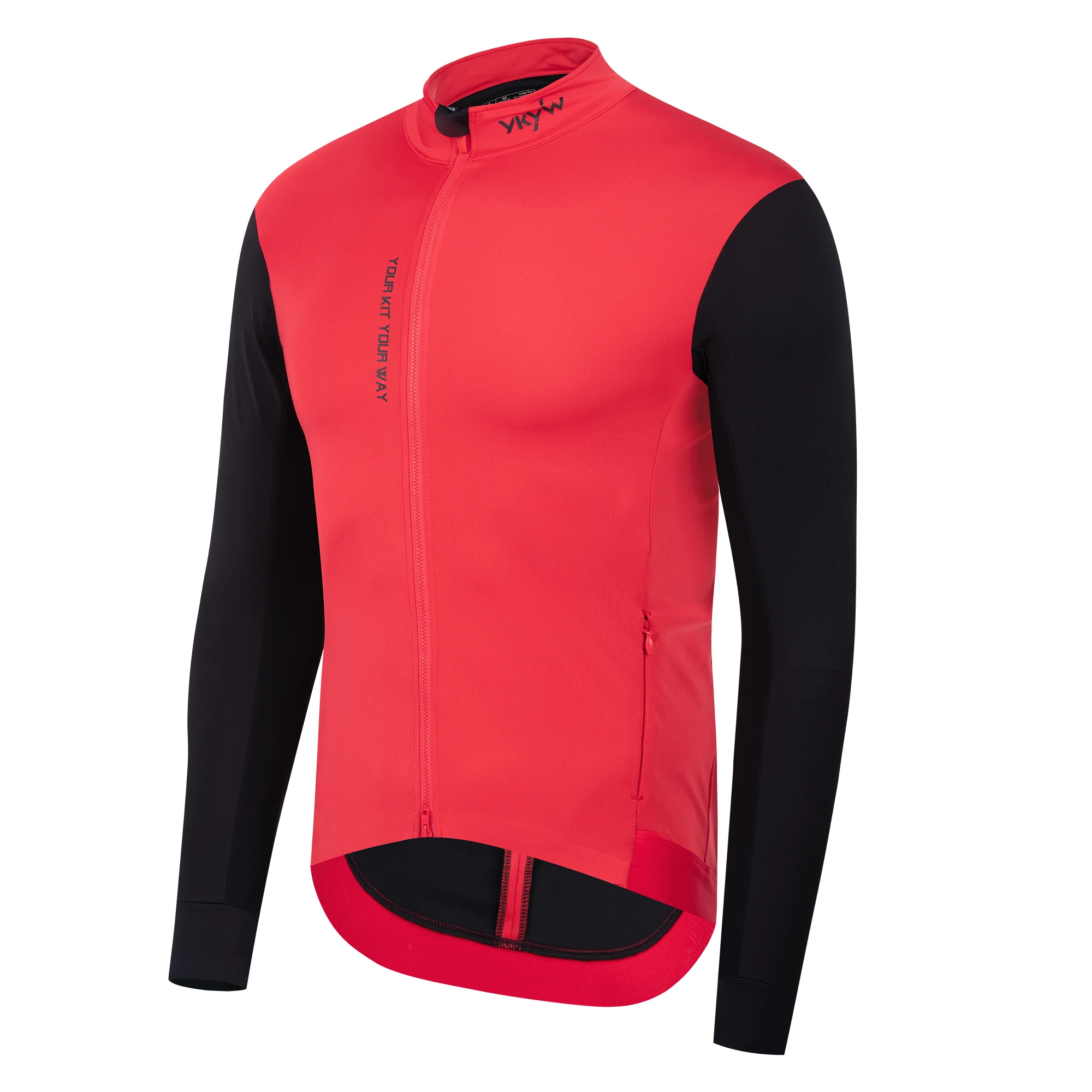 YKYWBIKE Herren Fahrradjacke Langarm Fahrradbekleidung Winddicht Wasserdicht Fahrradshirt Windjacke MTB Rennradtrikot – Detail 15