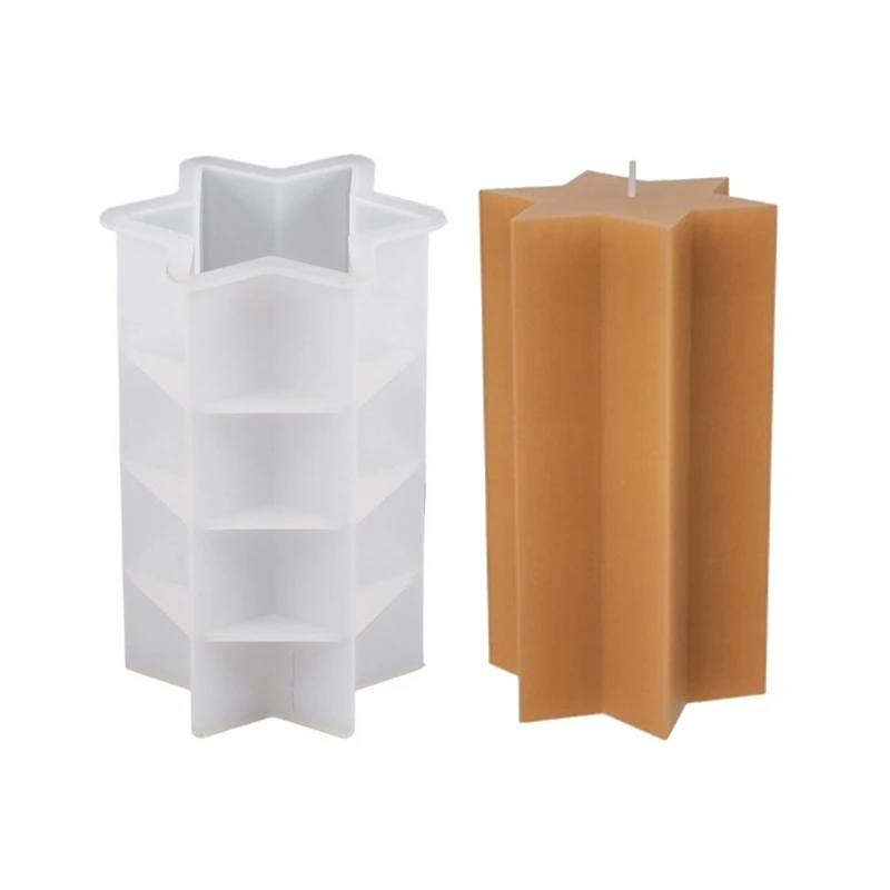 

Molds Star Pillar Shaped Hand-Making Molds Silicone Material for Ornament