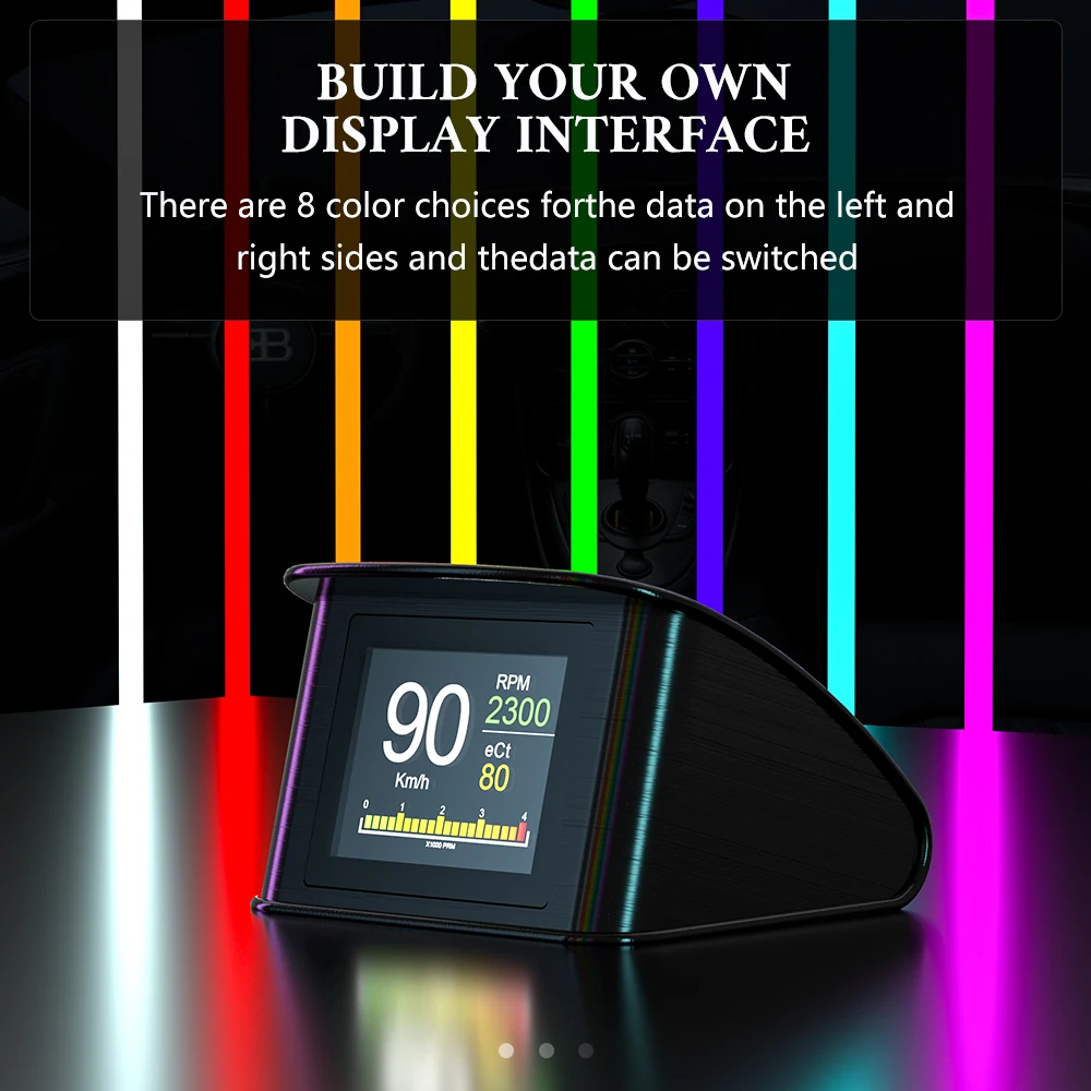 GEYIREN P10 º ǻ ڵ HUD OBD2 ÷  ӵ, ϸ  ͺ з 