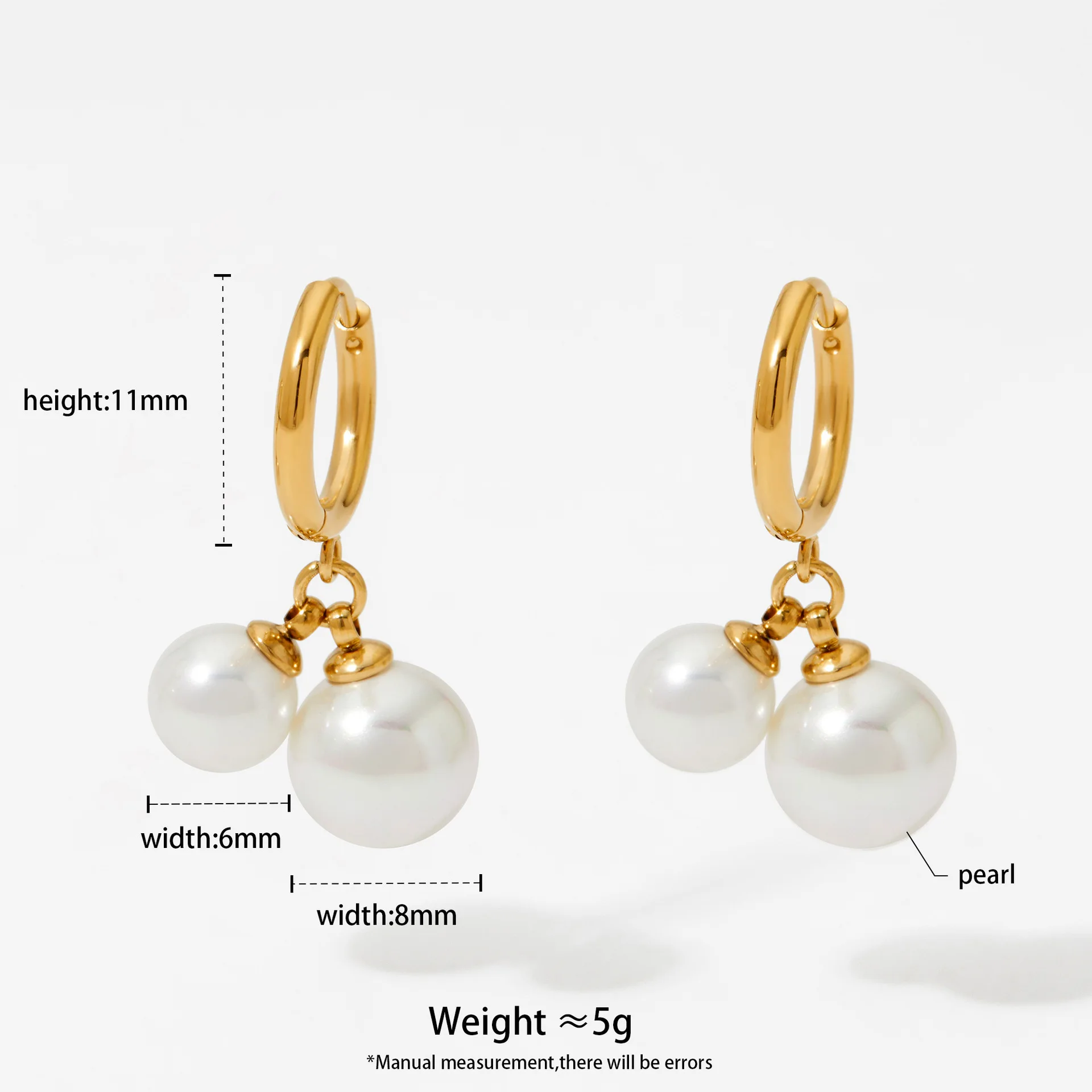 Elegant Temperament Double Round Imitation Pearl Hoop Earrings for Women Thin Circle Huggies Ear Ring Fashion Jewelry 2025 Aros
