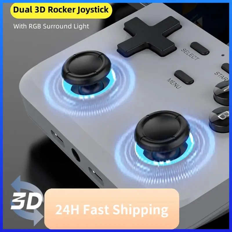 T30C New D007PLUS Handheld Video Game Console 10000+ Games 3.5 Inch IPS Screen Linux System Retro Game Players