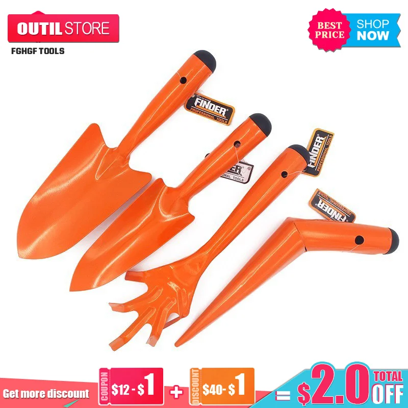FGHGF Mini Gardens Flower Tool Set Shovel Seeder Paws Agricultural Steel Gardening Garden Planting Tools Spade Hoes Scoop | Инструменты
