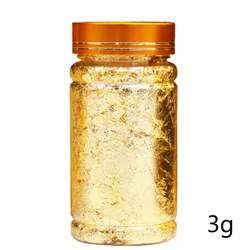 Luxurious Metallic Foil Flakes for Craft, Art, and Jewelry Design (Gold)