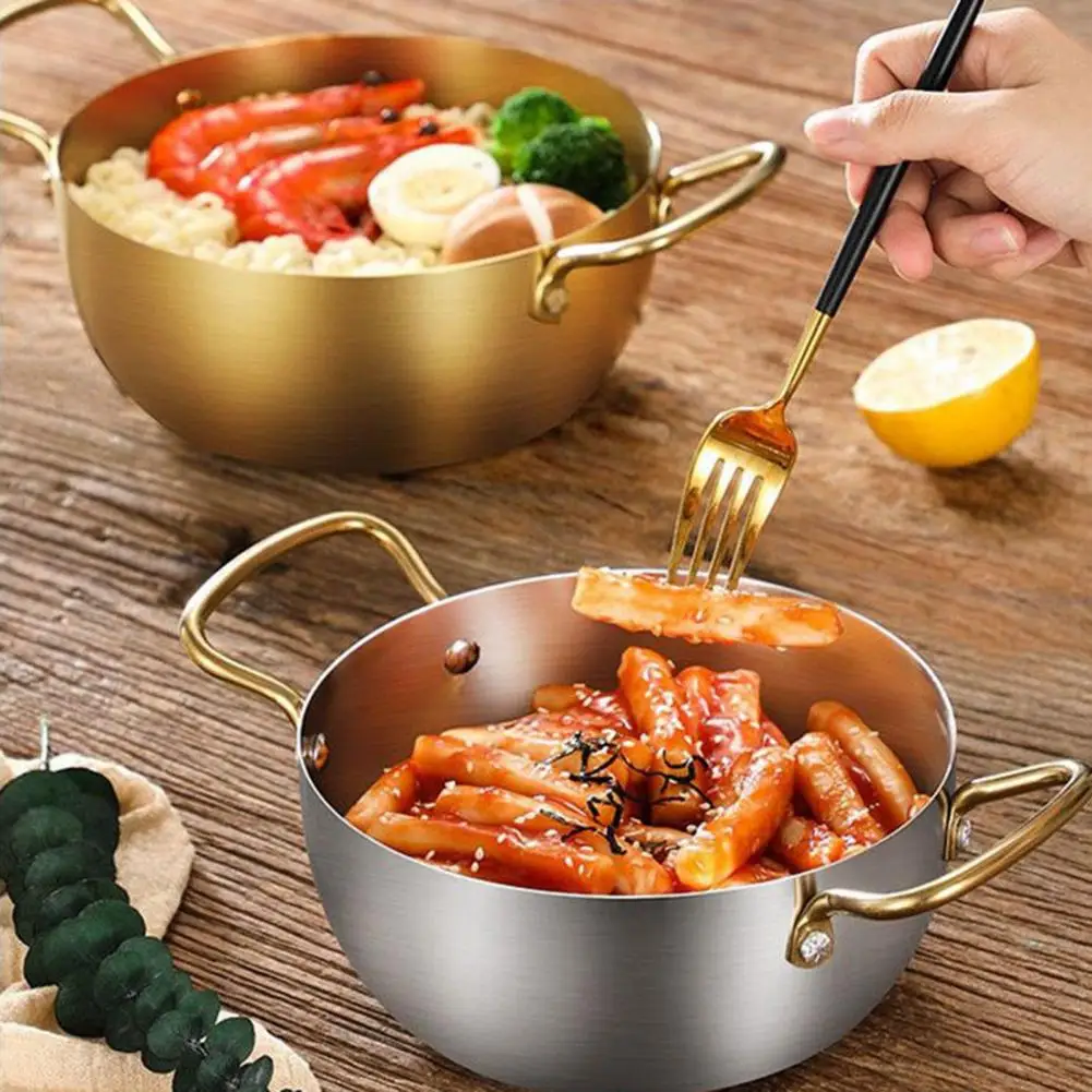 Instant Noodle Pot Practical Home Picnic Cooking Paella Pan Food Grade Stainless Steel Stockpot