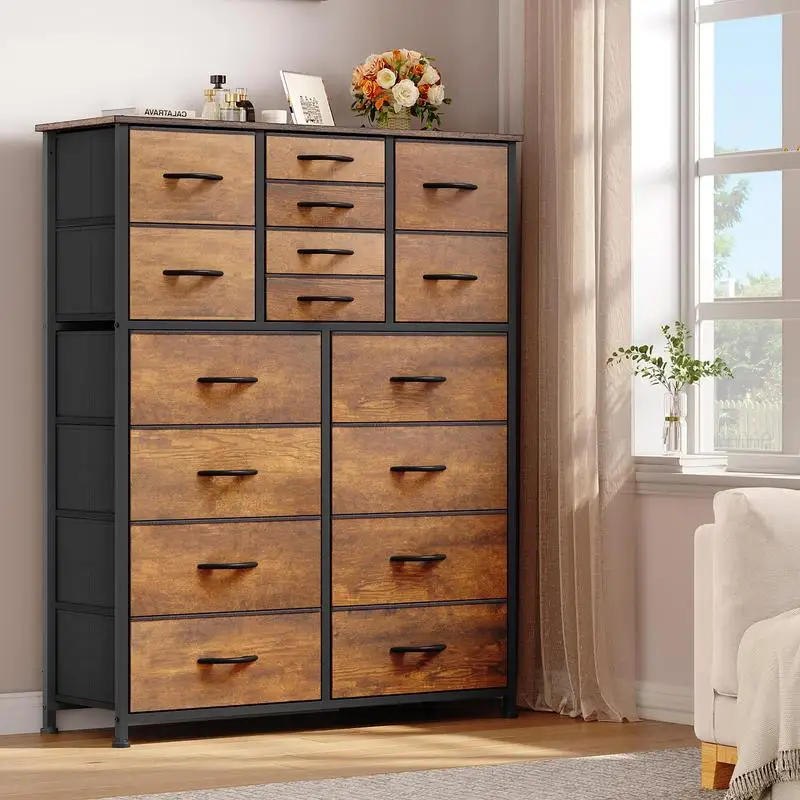 16 Drawers - Rustic