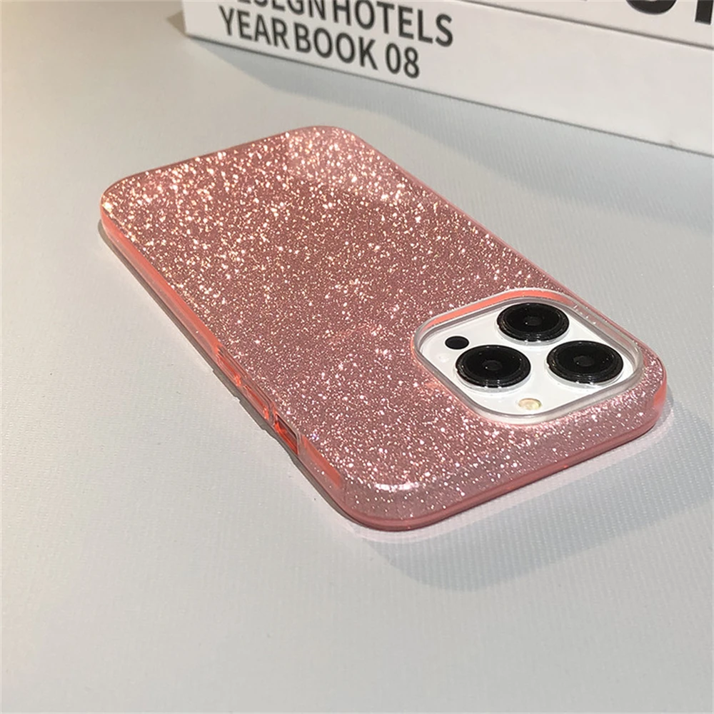 Glitter Bling Gradient Shockproof Bumper Phone Case
