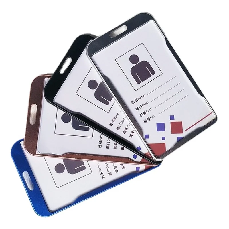 

1pc Metal Card Holder Pass Cover Employee Name ID Card Cover Metal Doctor Nurse Work Certificate Identity Case