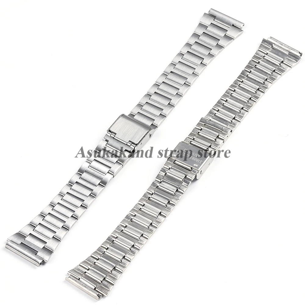 Sleek Stainless Steel 18mm Watch Band - Durable Metal Strap