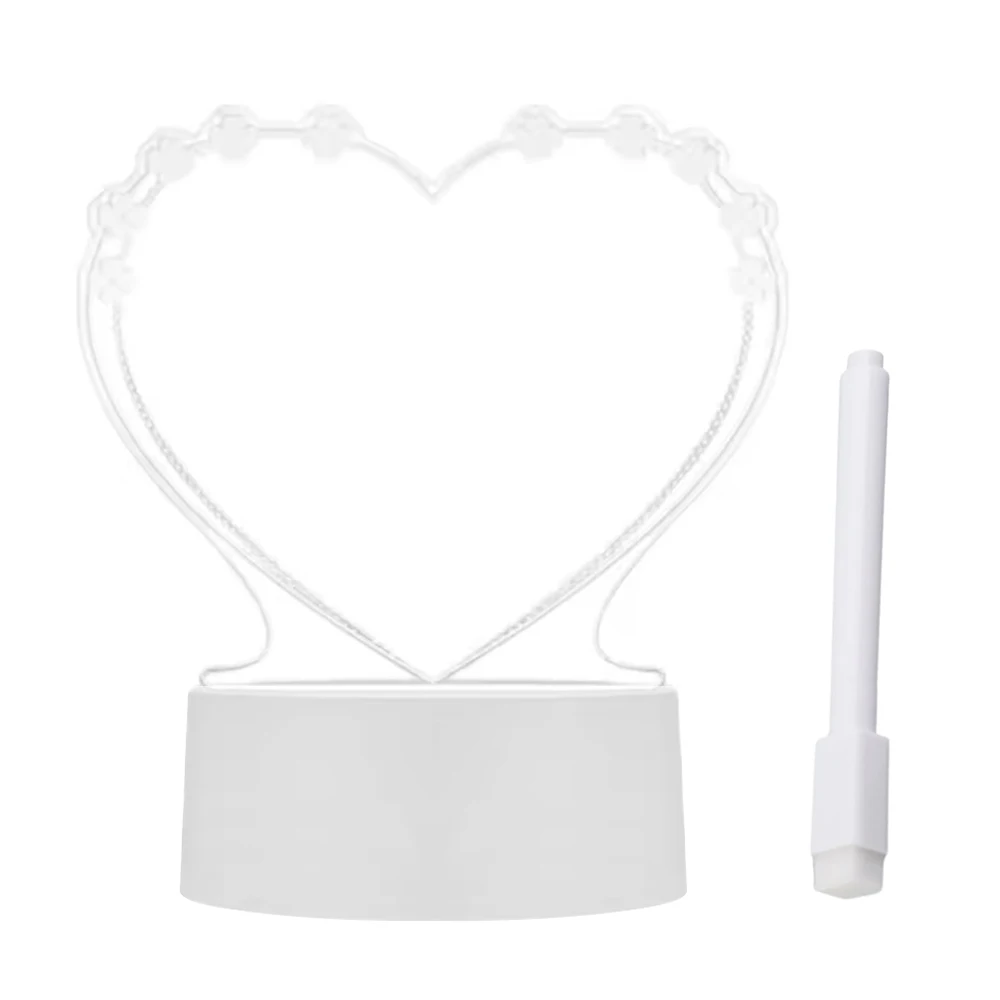 LED Note Board Night Light Creative USB Warm Light Message Board with Writing Pen Erasable Acrylic Drawing Children's Gift