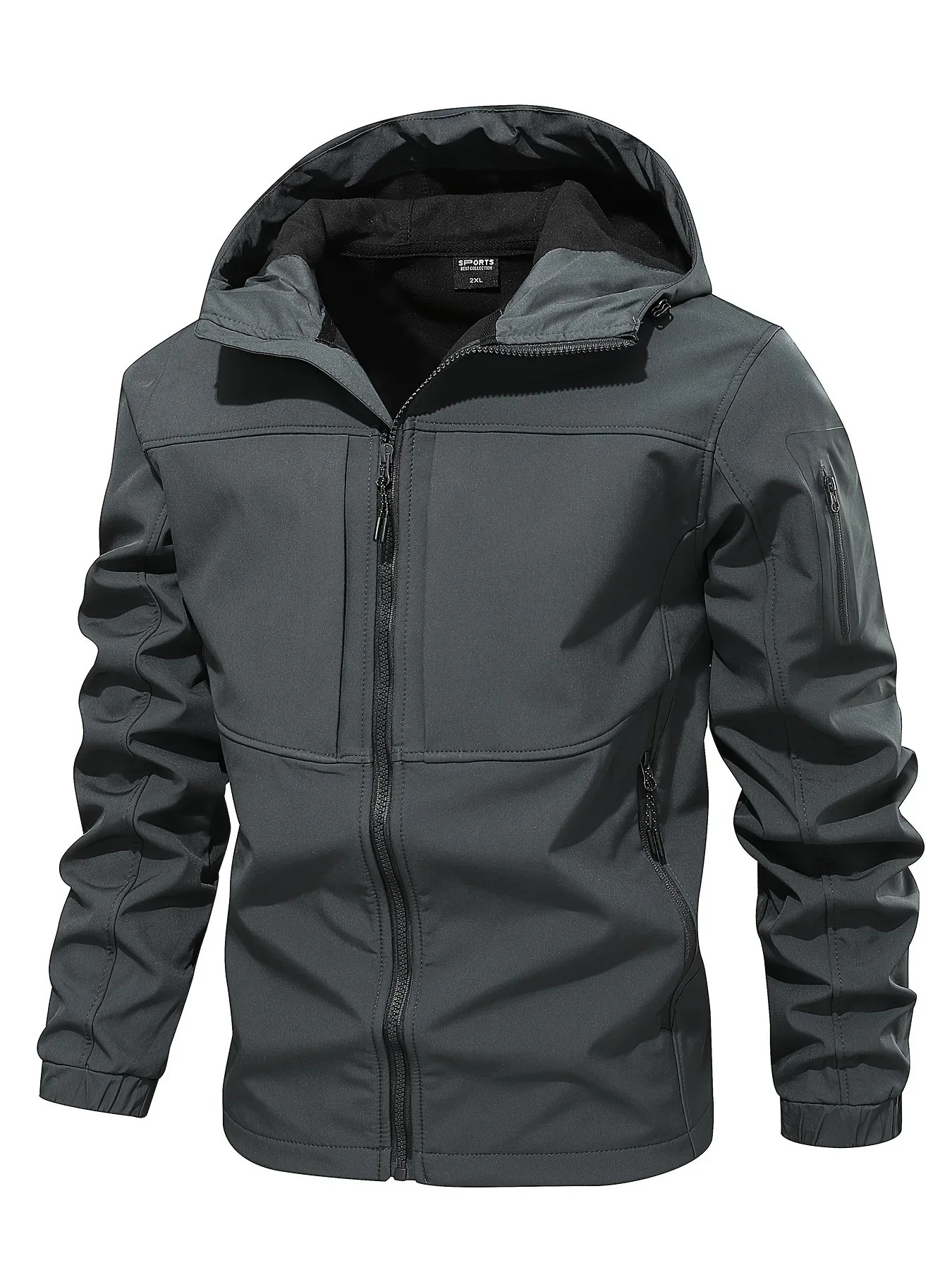 Trench Coat Casual Jacket Hooded Jacket Top Coat Man Motorcycle Camping Military Sport Techwear Windbreaker Heating