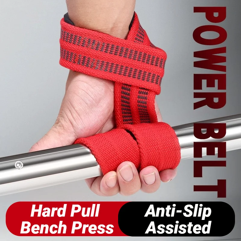 Weightlifting Wrist straps Strength training Adjustable Non-Slip Gym Fitness Lifting strap Support Sports Grip band Brace wrap wrist straps