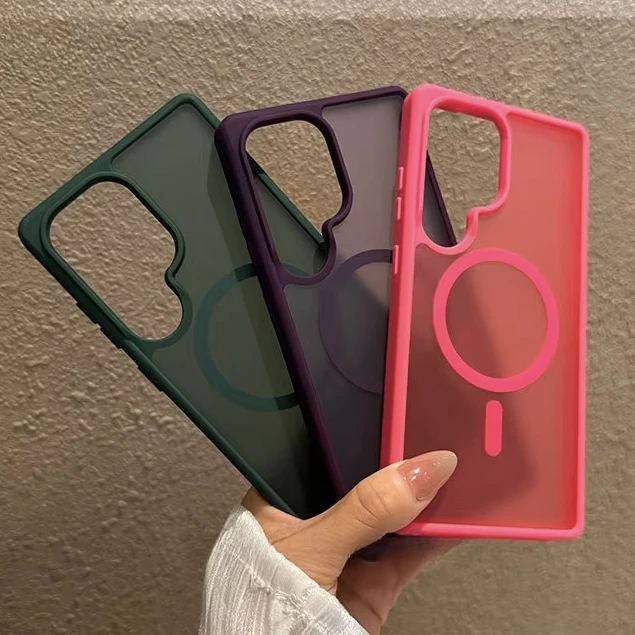 Magnetic Matte Clear Slim Shockproof Phone Case