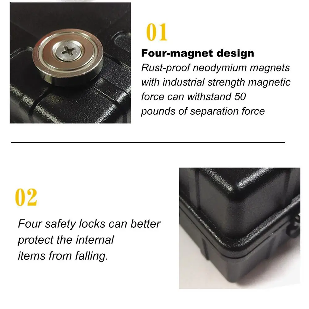 Magnetic Car Key Case Waterproof Tool Case Portable Stash Box Hide A Key Outdoor Spare Key Case For Car Outdoor Travel