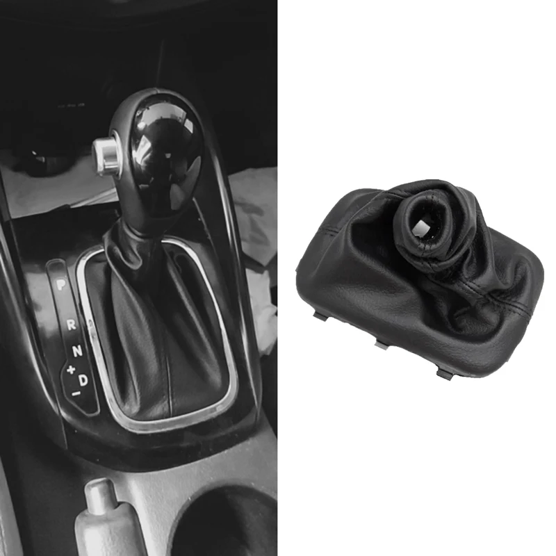 Car Automatic AT Leather Gear Shift Knob Dust-Boot Cover for KIA Forte Koup 2009-2013 846401M500WK